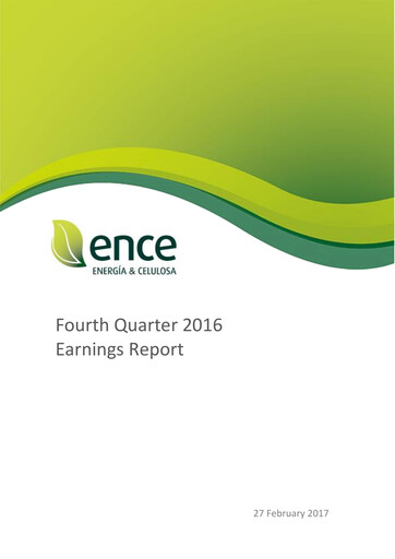 Thumbnail ENCE Energía y Celulosa Quarterly Report 2016-q4