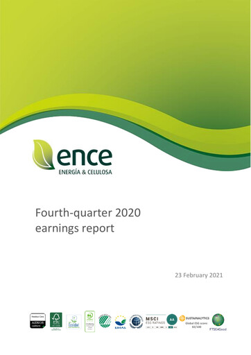 Thumbnail ENCE Energía y Celulosa Quarterly Report 2020-q4