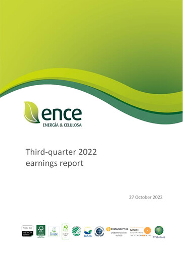 Thumbnail ENCE Energía y Celulosa Quarterly Report 2022-q3