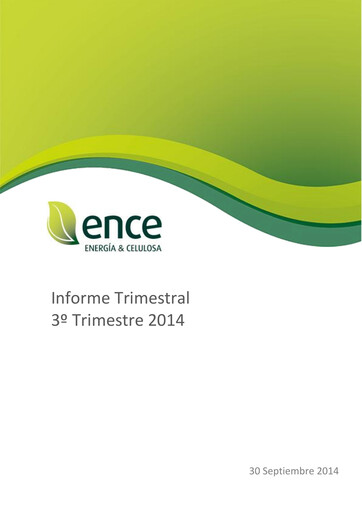 Thumbnail ENCE Energía y Celulosa Quarterly Report 2014-q3