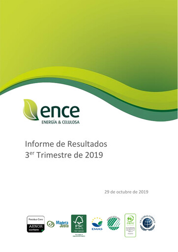 Thumbnail ENCE Energía y Celulosa Quarterly Report 2019-q3