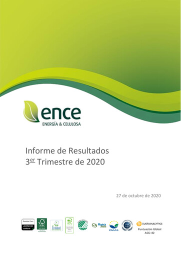 Thumbnail ENCE Energía y Celulosa Quarterly Report 2020-q3