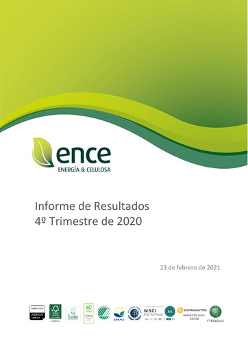Thumbnail ENCE Energía y Celulosa Quarterly Report 2020-q4