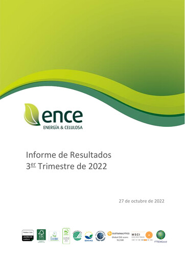Thumbnail ENCE Energía y Celulosa Quarterly Report 2022-q3