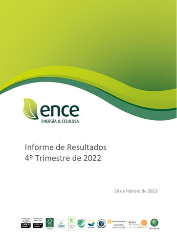 Thumbnail ENCE Energía y Celulosa Quarterly Report 2022-q4