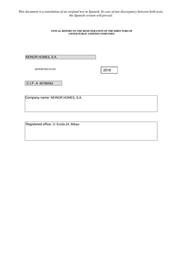 Thumbnail Neinor Homes Annual Report 2018