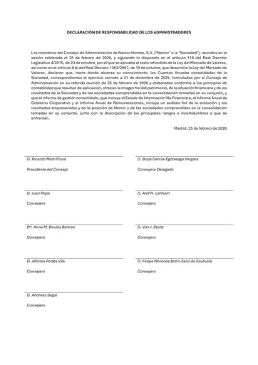 Thumbnail Neinor Homes Financial Statement 2025