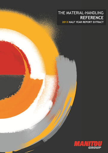 Thumbnail Manitou Group
 Half-year Report 2013