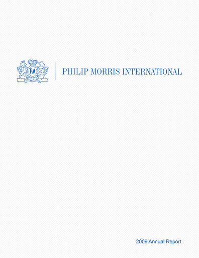 Thumbnail Philip Morris International Annual Report 2009