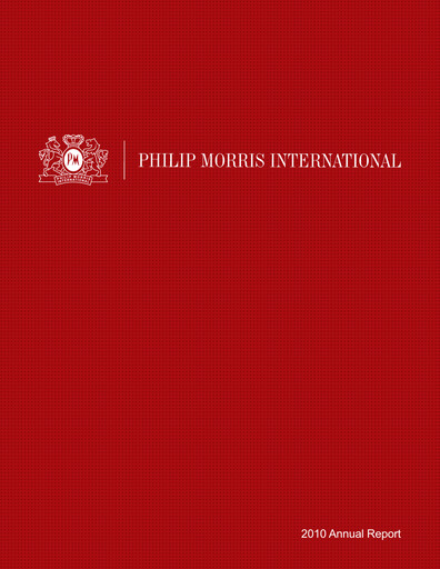 Thumbnail Philip Morris International Annual Report 2010