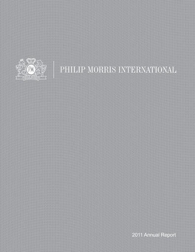 Thumbnail Philip Morris International Annual Report 2011
