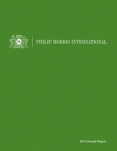 Thumbnail Philip Morris International Annual Report 2013