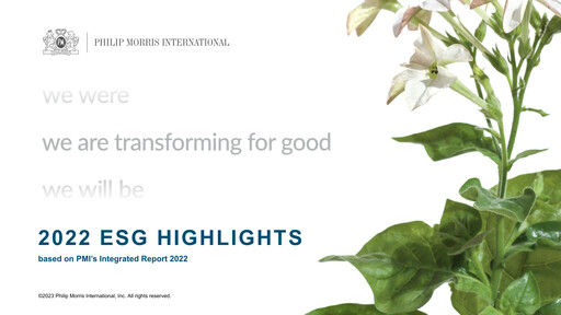 Thumbnail Philip Morris International ESG Report 2022