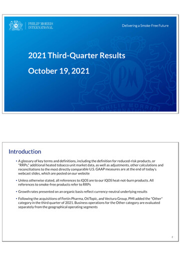 Thumbnail Philip Morris International Quarterly Report 2021-q3