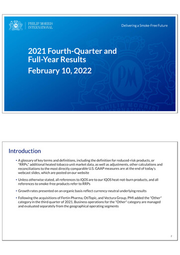 Thumbnail Philip Morris International Quarterly Report 2021-q4
