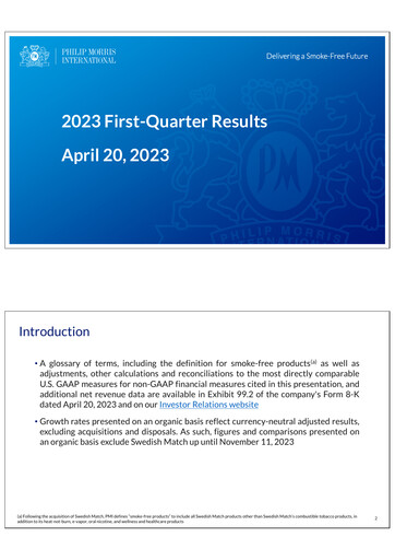 Thumbnail Philip Morris International Quarterly Report 2023-q1