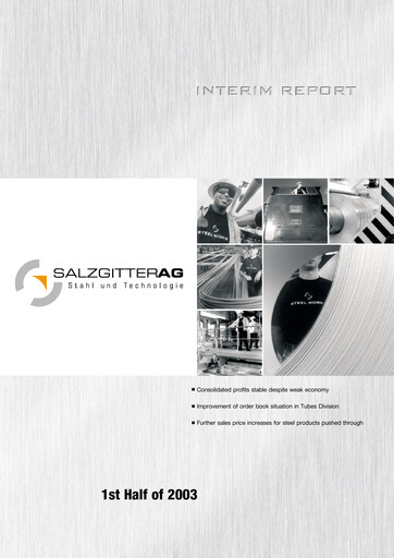 Miniature Salzgitter Rapport semestriel 2003-h1