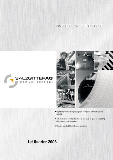 Miniature Salzgitter Rapport trimestriel 2003-q1