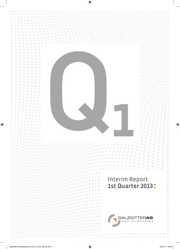 Miniature Salzgitter Rapport trimestriel 2013-q1