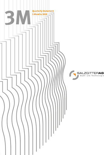 Miniature Salzgitter Rapport trimestriel 2019-q1