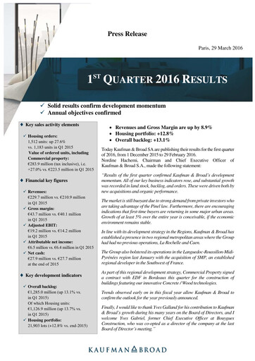 Thumbnail Kaufman & Broad Quarterly Report 2016-q1