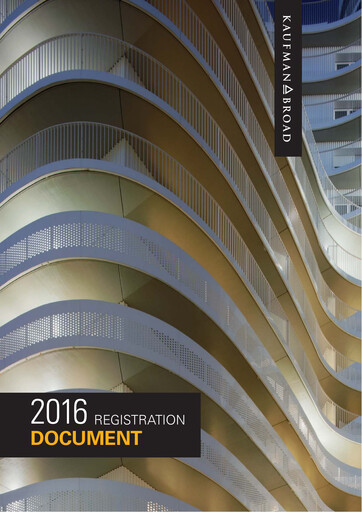 Thumbnail Kaufman & Broad Universal Registration Document 2016