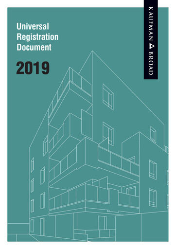 Thumbnail Kaufman & Broad Universal Registration Document 2019