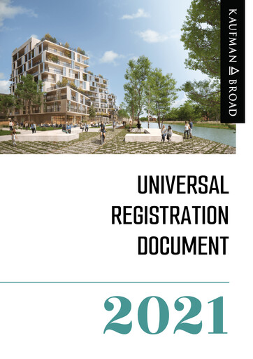 Thumbnail Kaufman & Broad Universal Registration Document 2021