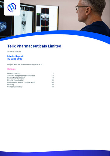 Thumbnail Telix Pharmaceuticals Half-year Report 2023-h1