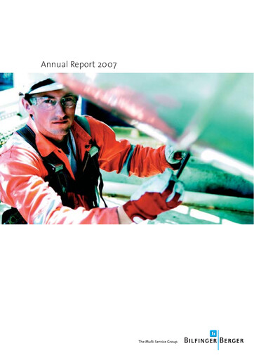 Thumbnail Bilfinger Annual Report 2007