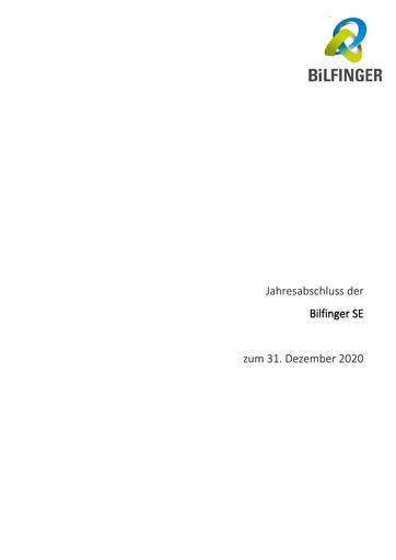 Thumbnail Bilfinger Financial Statement 2020