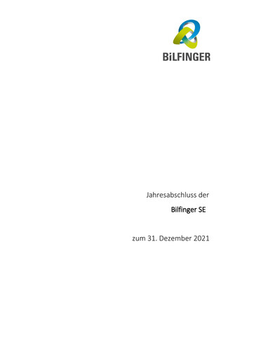 Thumbnail Bilfinger Financial Statement 2021