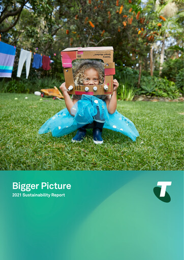 Thumbnail Telstra Sustainability Report 2021