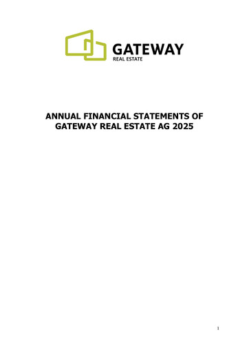 Thumbnail Gateway Real Estate Financial Statement 2025