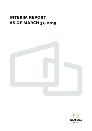 Vorschaubild Gateway Real Estate Quartalsbericht 2019-q1