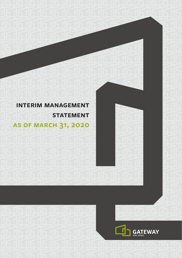 Vorschaubild Gateway Real Estate Quartalsbericht 2020-q1