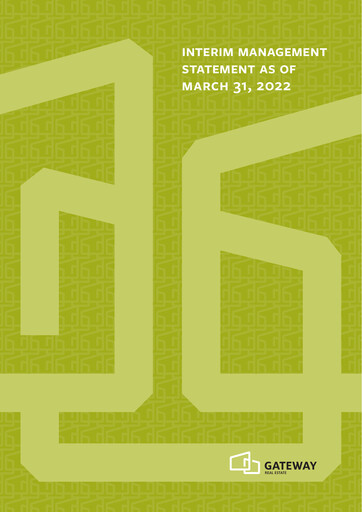 Vorschaubild Gateway Real Estate Quartalsbericht 2022-q1