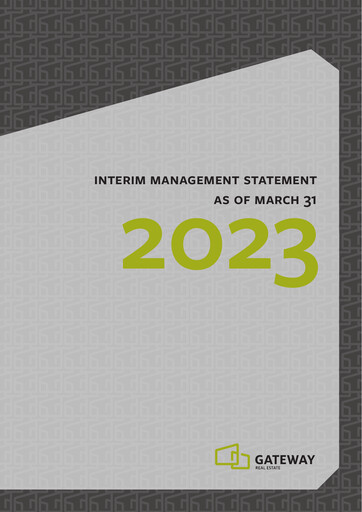 Vorschaubild Gateway Real Estate Quartalsbericht 2023-q1