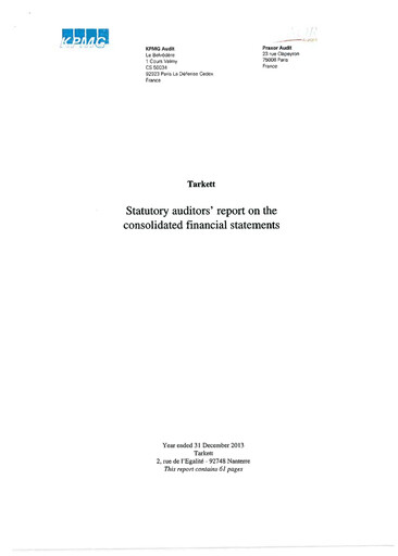 Thumbnail Tarkett Financial Statement 2013