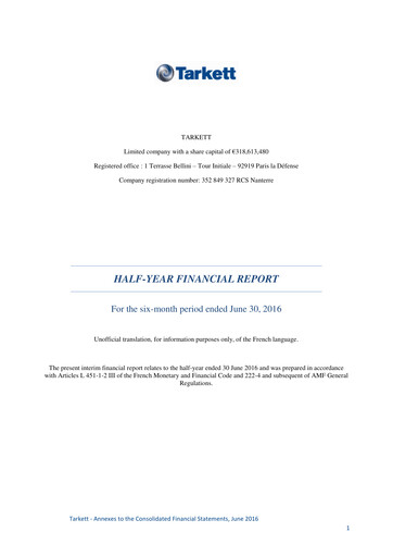 Thumbnail Tarkett Half-year Report 2016-h1