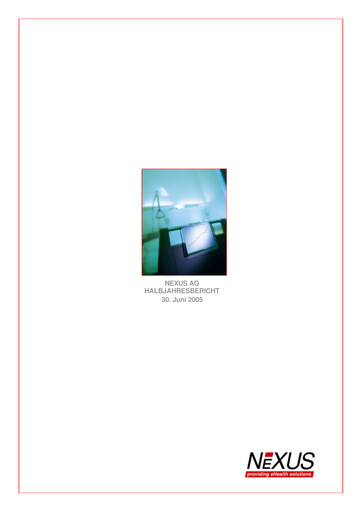 Miniature Nexus AG Rapport semestriel 2005-h1