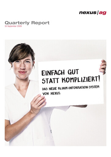 Thumbnail Nexus AG Quarterly Report 2009-q3