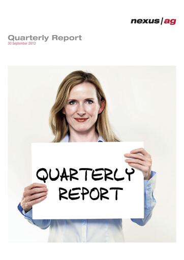 Thumbnail Nexus AG Quarterly Report 2012-q3
