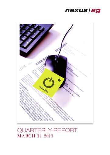 Thumbnail Nexus AG Quarterly Report 2013-q1