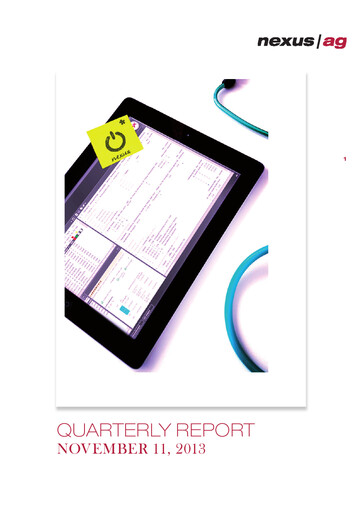 Thumbnail Nexus AG Quarterly Report 2013-q3