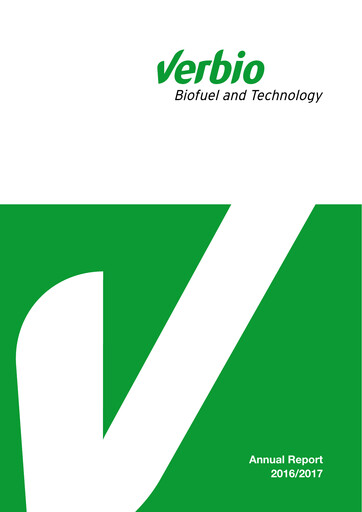 Thumbnail Verbio Annual Report 2016-2017
