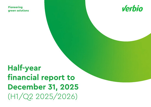 Thumbnail Verbio Half-year Report 2025-2026-h1