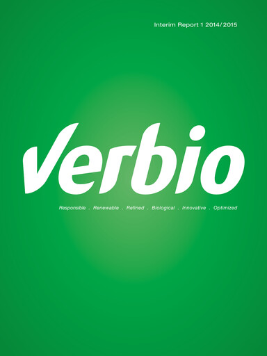 Thumbnail Verbio Quarterly Report 2014-2015-q1