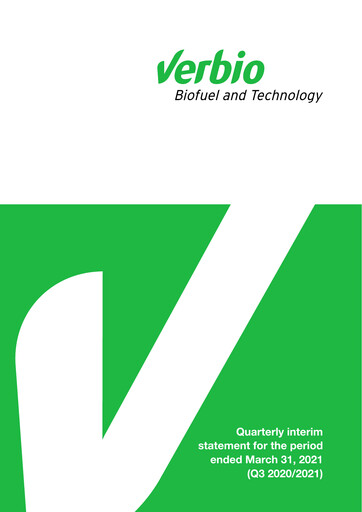 Thumbnail Verbio Quarterly Report 2020-2021-q3