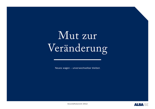 Thumbnail ALBA SE Annual Report 2012